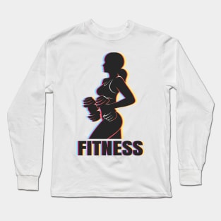 Colorful Fitness Emblem Long Sleeve T-Shirt